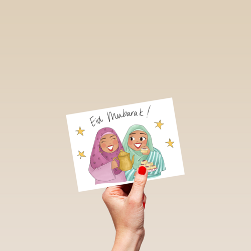 suikerfeest kaart 2 vrouwen
