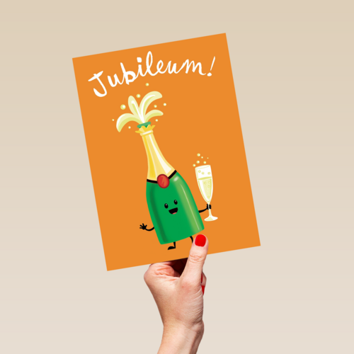 jubileum fles champagne