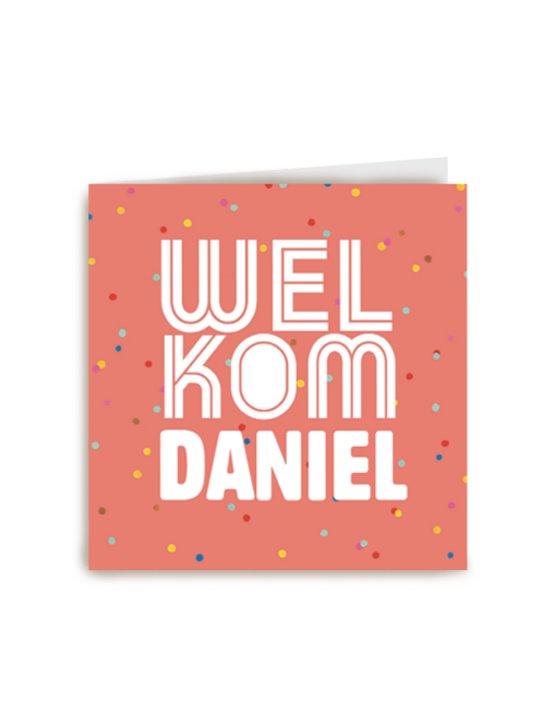 party decorations kaart met de tekst welkom