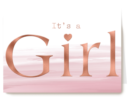its a girl with metallic text