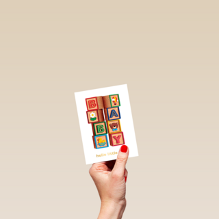 Geboorte felicitatie folio baby blokken
