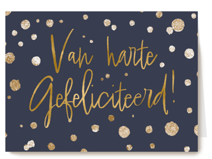 Van harte gefeliciteerd goud