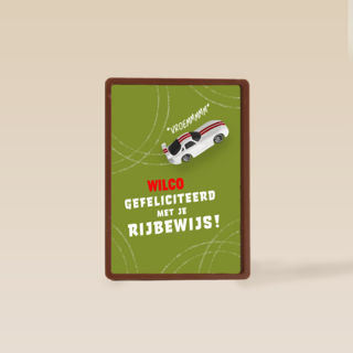 Rijbewijs kaart gefeliciteerd met naam