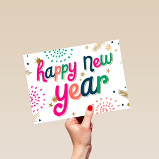 Happy New Year kleurrijk