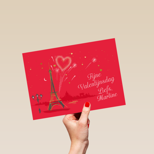 Fijne valentijnsdag Eiffeltoren