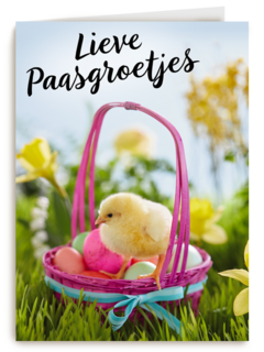 lieve paasgroetjes met mand