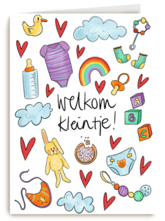 Babykaart zoon dochter Welkom kleintje Matia Studio
