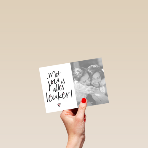fotokaart met jou is alles leuker tekst