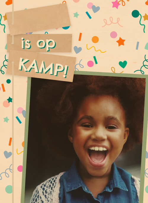 Op Kamp Fotokaart Confetti