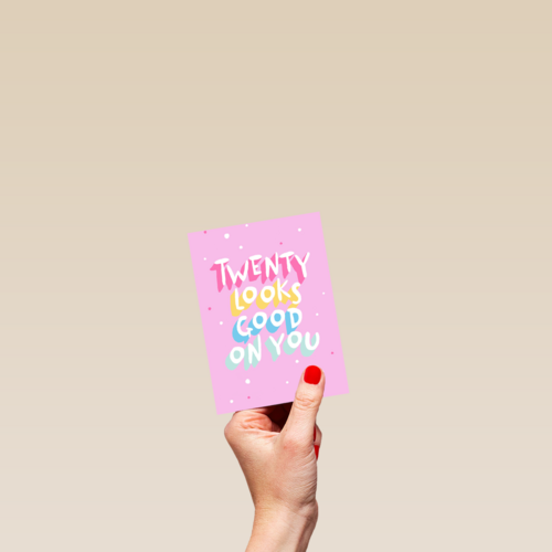 Verjaardagskaart twenty looks good on you vrouw