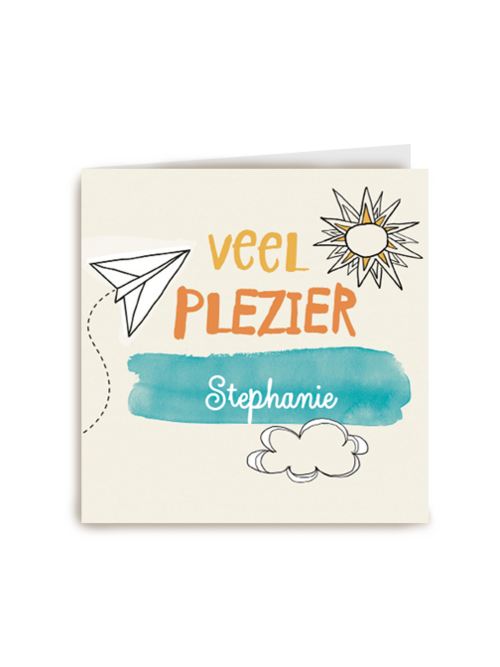 vakantie fijne reis veel plezier zon wolkje vliegtuig
