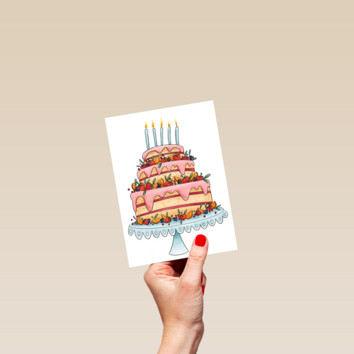 Gefeliciteerd kaart Matia Studio grote taart