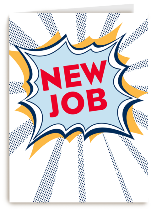 nieuwe baan kaart new job