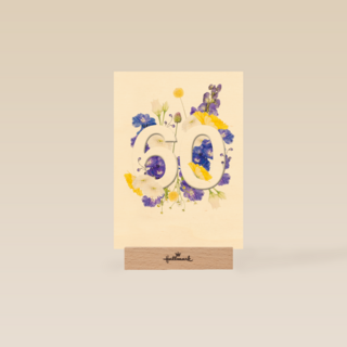 Verjaardagskaart vrouw 60 jaar met bloemen