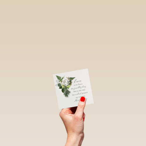 kerstkaart boeket