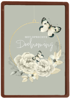 Oprechte deelneming met vlinders