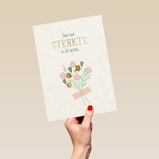 Condoleance heel veel sterkte boeket