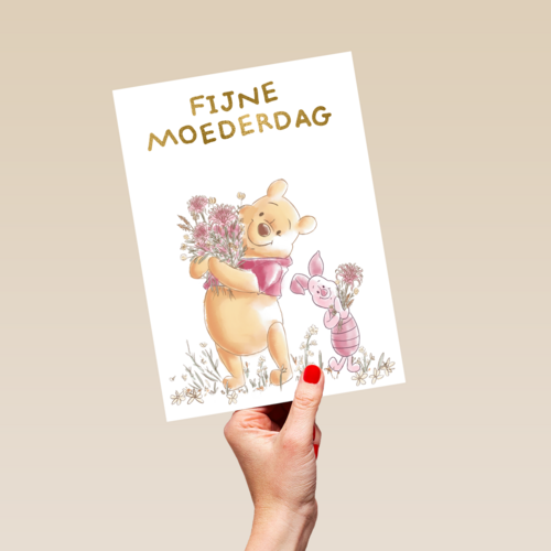 moederdag kaart winnie the pooh fijne moederdag
