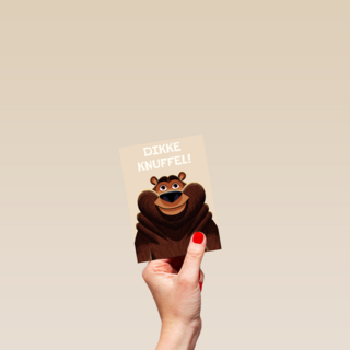Dikke knuffel Beer Folio beige