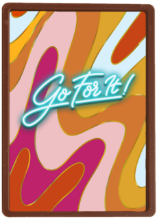 Motivatie kaart swirls en neon