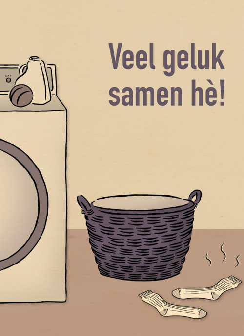 Houten Kaart Samenwonen | Houten Kaart Hallmark | Samenwonen | Samenwonen Kaart Sokken