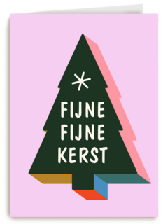 Kerstkaart fijne fijne kerst