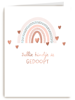 Gefeliciteerd jullie kindje is gedoopt