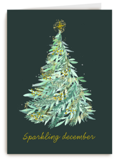 Kerstkaart klassiek Sparkling december