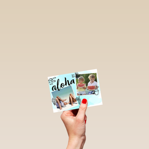 aloha in zomers blauw