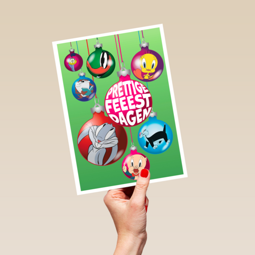 prettige feestdagen met de looney tunes