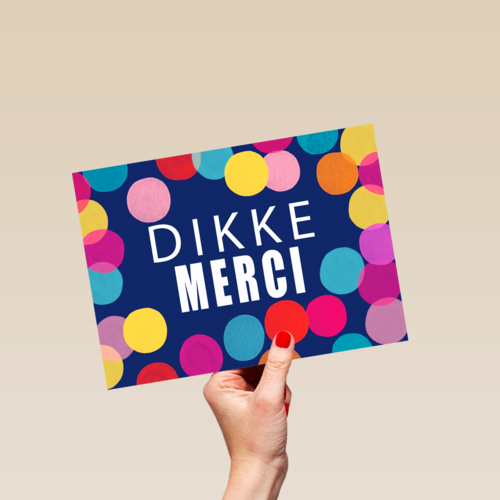 dikke merci met gekleurde confetti