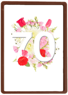Verjaardagskaart 70 jaar bloemen