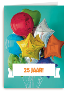 verjaardag leeftijden gekleurde ballonnen