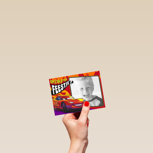 fotokaart cars kom je ook op mijn feestje
