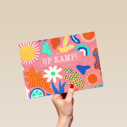 Op Kamp Fleurig Roze
