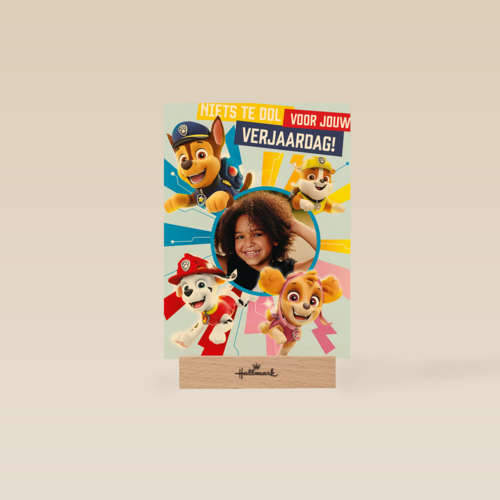 Paw Patrol kaart verjaardag fotokaart