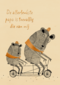 2 Beren op een tandem leukste papa