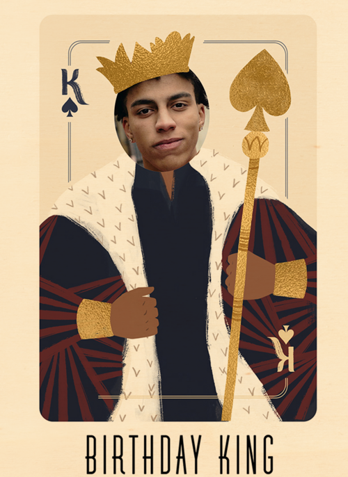 Verjaardagskaart foto birthday king