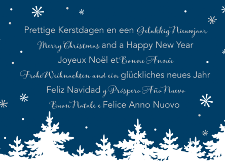 Kerstkaart prettige kerstdagen gelukkig Nieuwjaar