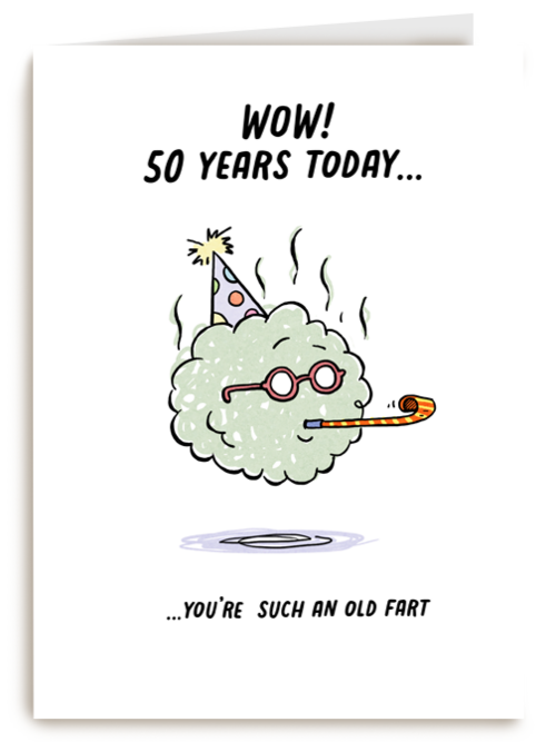 Verjaardagskaart 50 grappig old fart