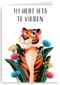 Verjaardagskaart Jij hebt iets te vieren tijger Folio