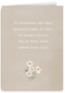 condoleancekaart met bloemen op kraft