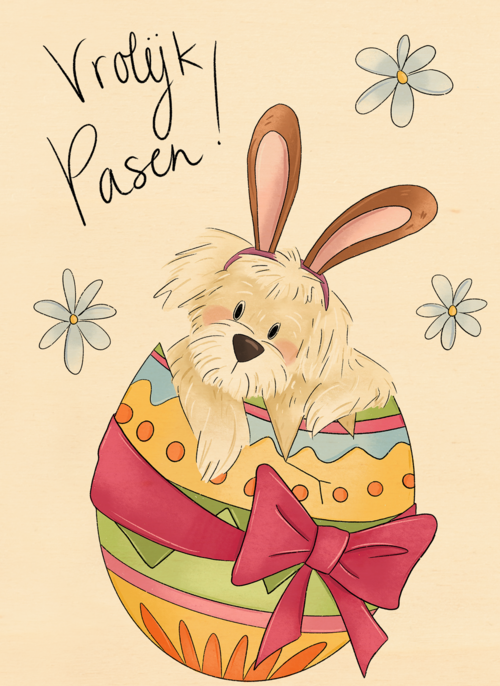 Houten Kaart Pasen | Hallmark | Houten Kaart Hallmark | Pasen | Pasen Kaart Matia Vrolijk Pasen