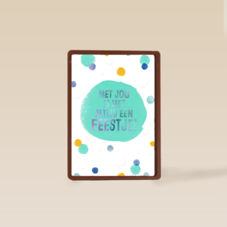 vaderdag kaart klassiek met jou is het altijd een feestje