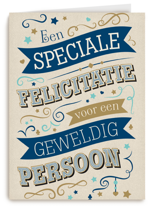 ombouw een speciale felicitatie voor een geweldig persoon