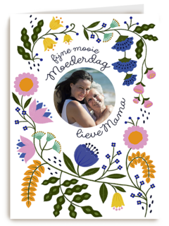 Fijne mooie moederdag fotokaart