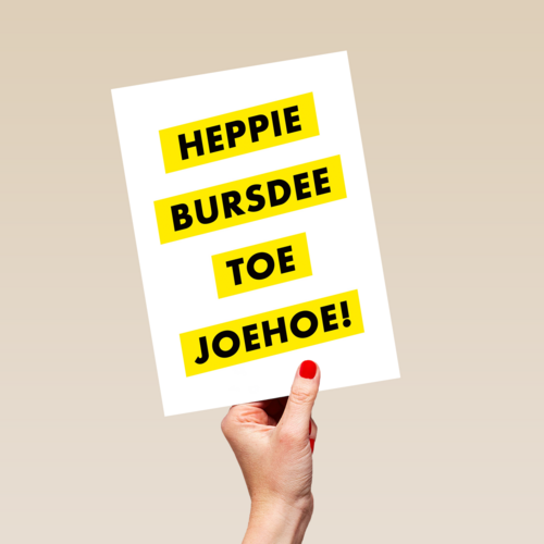 Verjaardagskaart man vrouw grappig heppie bursdee to joehoe