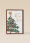 kerstkaart met kerstboom merry x mas