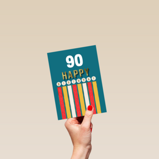 Verjaardagskaart Happy Birthday kaarsjes leeftijd