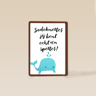 jij bent echt een spetter